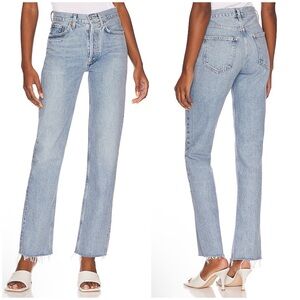 AGOLDE Lana Mid Rise Straight Jeans in Sway